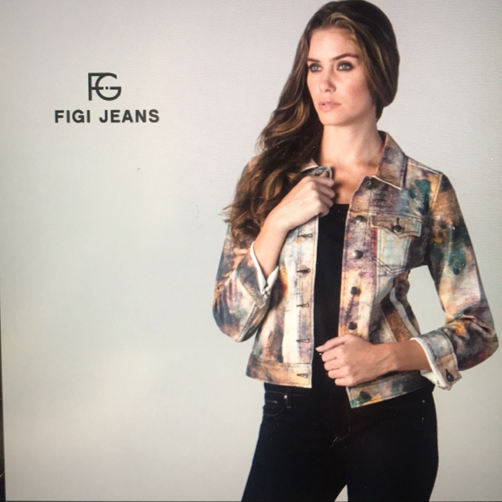 FiGi Jeans Artist Print Jean Jacket